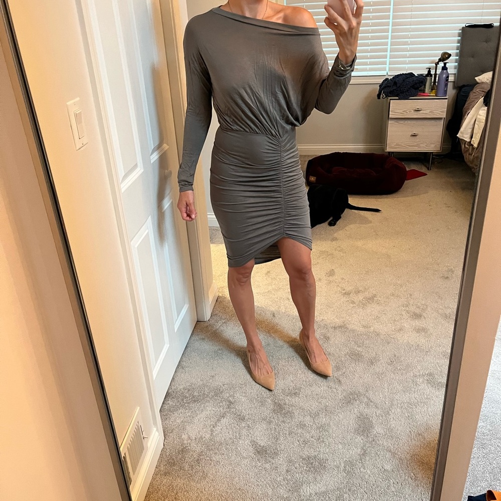 La Lavon rayon and spandex ruched body on dress new no tags